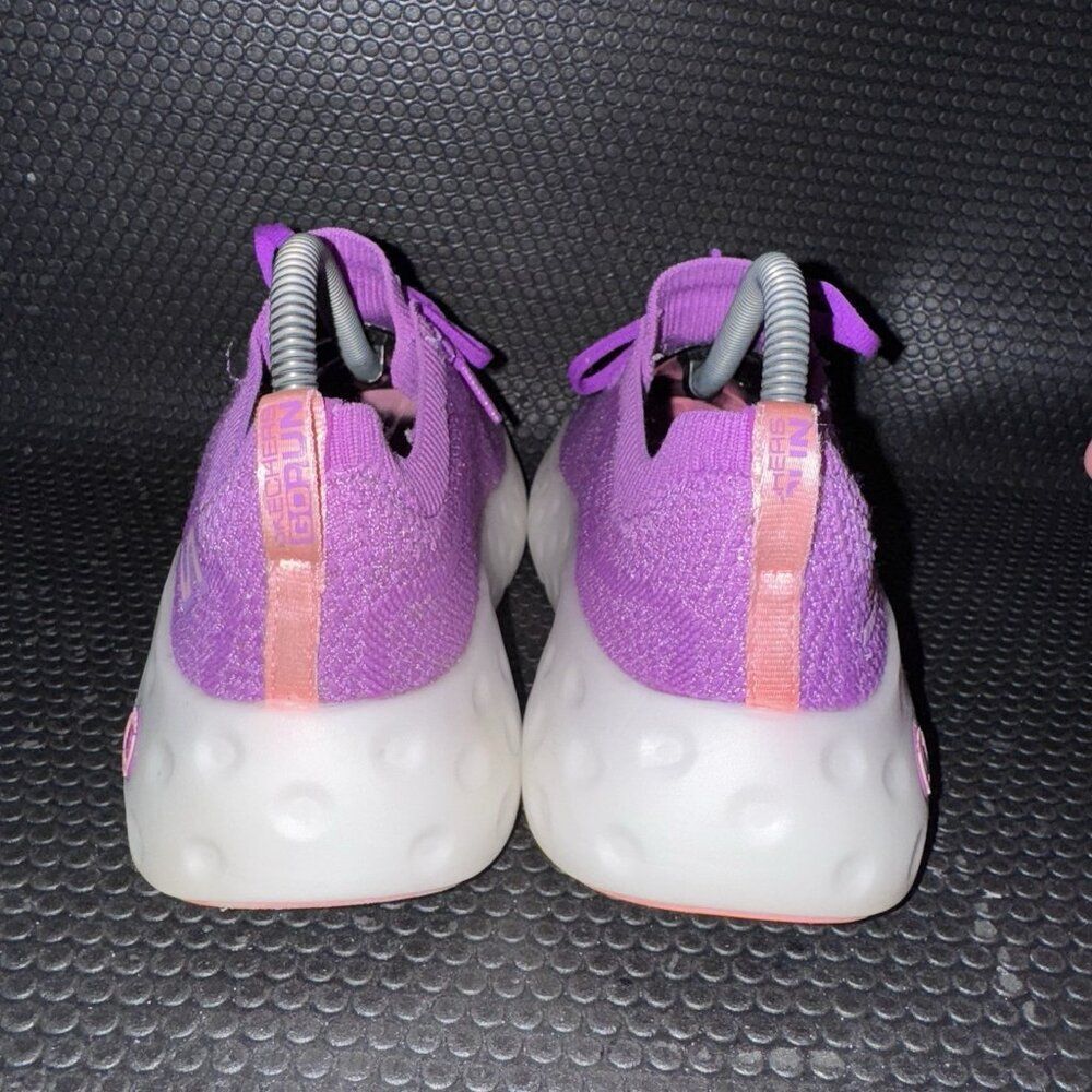 Skechers Women's Purple Knit Athletic Slip-On Sneakers - Picture 3 of 8